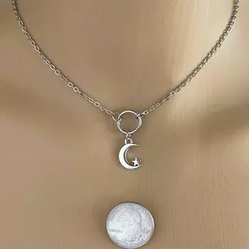 Ожерелье из сплава со звездой и луной для женщин, подарки, ювелирные изделия, подарок
