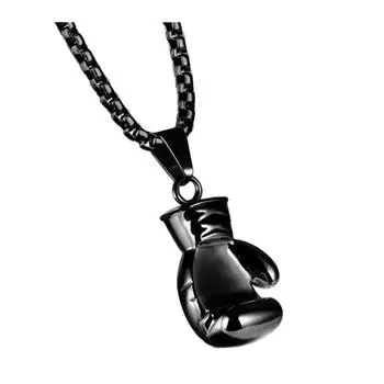 Ожерелье из сплава в виде боксерской перчатки, стильное, неувядающее, антикоррозийное, однотонное, мужское, спортивное, для бодибилдинга, ювелирное украшение ,silver