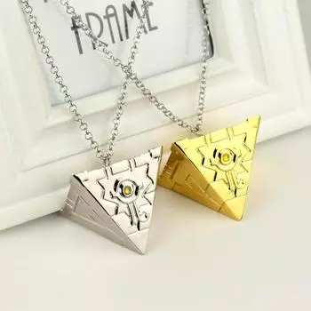 Ожерелье из сплава Yu-Gi-Oh с 3D-дизайном в виде строительных блоков — европейский и американский бестселлер. three-dimensional pendant серебряный