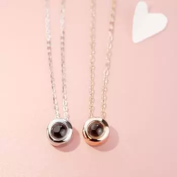 Ожерелье из стерлингового серебра 525 пробы S925, 100 языков, проекционное серебряное ожерелье «Я тебя люблю» 925