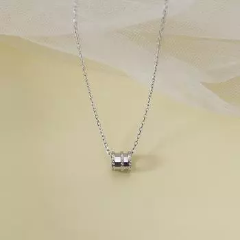 Ожерелье из стерлингового серебра 925 пробы с маленькой талией, модное модное автомобильное цветочное кольцо, женская цепочка на ключицу silver