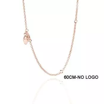 Ожерелье из стерлингового серебра 925 пробы, оригинальные модные подвески 50-60 см, тонкое ожерелье с регулируемой длиной, женское модное ювелирное изделие, подарок