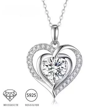 Ожерелье из стерлингового серебра 925 пробы с муассанитом 3 карата, цепочка на ключицы, модный нишевый дизайн для подруги