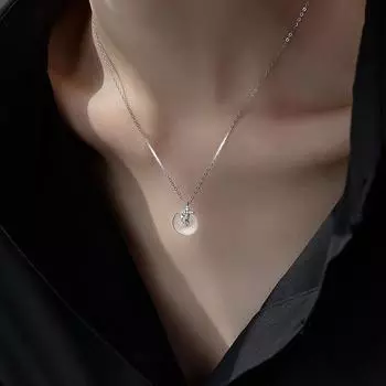 Ожерелье из стерлингового серебра 925 пробы с воротником-цепочкой, роскошное белое нефритовое защитное ожерелье с четырьмя звездами манги и цирконом