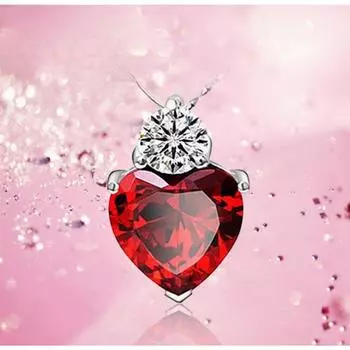 Ожерелье из стерлингового серебра 925 пробы, женское, кулон в виде кости желаний, гранатово-красный, изысканный орнамент, серебряные украшения в корейском стиле 925