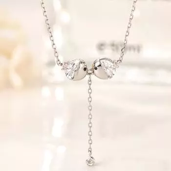 Ожерелье из стерлингового серебра 925 пробы, универсальный комплект с поцелуями гурами для подруги, цепочка с темпераментным украшением на ключицу 925