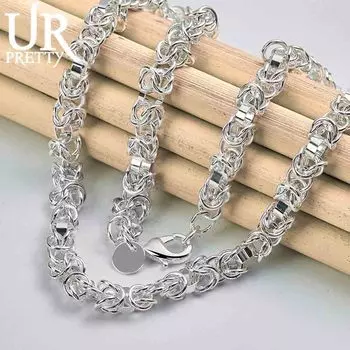 Ожерелье из стерлингового серебра 925 пробы с драконьей костью, модные свадебные украшения 45CM