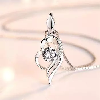 Ожерелье из стерлингового серебра 925 пробы, женское ожерелье из стерлингового серебра в корейском стиле, универсальная цепочка с волнистой водой, серебряное ожерелье 925 белый