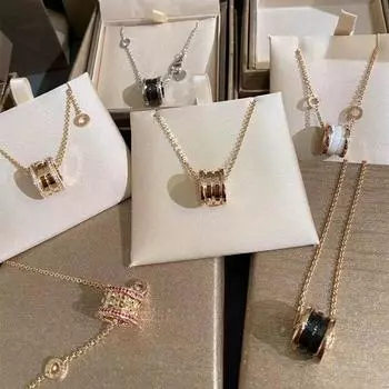 Ожерелье из стерлингового серебра 925 пробы Bv из розового золота с полной дрелью, маленькая красивая талия, керамические украшения, мужские и женские парные ожерелья