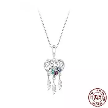 Ожерелье из стерлингового серебра 925 пробы в стиле ретро, винтажные украшения «Древо жизни», подарки на день рождения для женщин и девочек