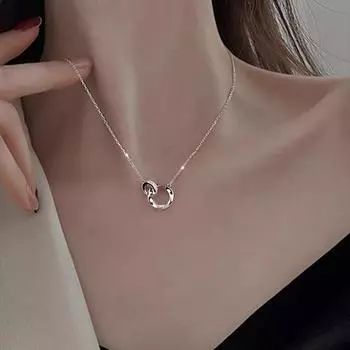 Ожерелье из стерлингового серебра 925 пробы Love Forever Summer с цепочкой на ключице Ins Minority Simple Ornament 925