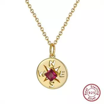 Ожерелье из стерлингового серебра 925 пробы с натуральным гранатом и золотыми вставками. Полые ювелирные изделия.