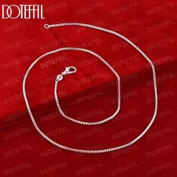 Ожерелье из стерлингового серебра 925 пробы с цепочкой 1,5 мм, модные свадебные украшения 50CM