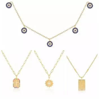 Ожерелье из стерлингового серебра 925 пробы для женщин, цветное ожерелье с крестиком, подвески, цепочки, ювелирные украшения, колье, бижутерия, женская тенденция