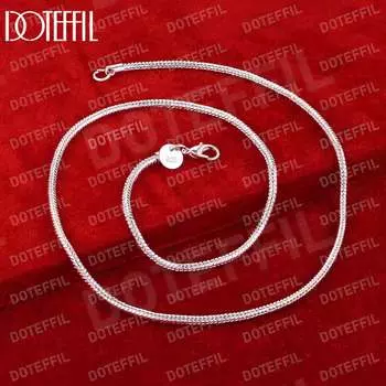 Ожерелье из стерлингового серебра 925 пробы с цепочкой-змейкой, модные свадебные украшения 40CM