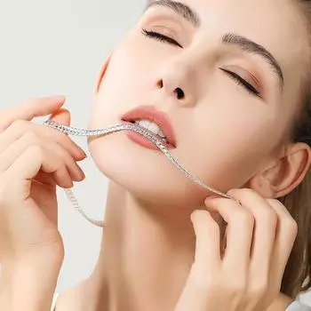 Ожерелье из стерлингового серебра 925 пробы, 6 мм, 18/20/22/24 дюйма, цепочка для женщин и мужчин, модные свадебные украшения для помолвки 50cm