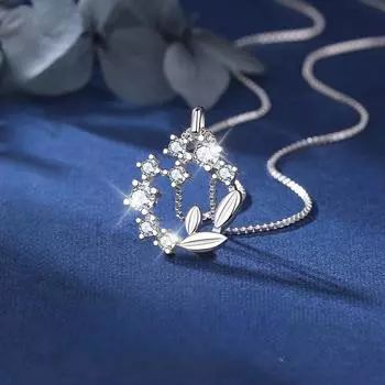 Ожерелье из стерлингового серебра 925 пробы Lucky Garland с пшеничным ожерельем, темпераментный дизайн меньшинств, женская цепочка на ключицу