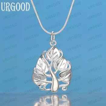 Ожерелье из стерлингового серебра 925 пробы в виде дерева, модные свадебные украшения S-40CM