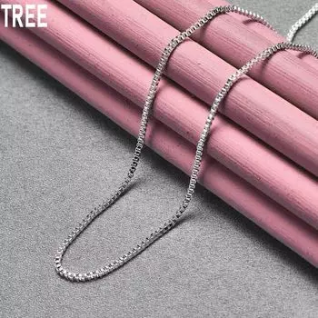 Ожерелье из стерлингового серебра 925 пробы с цепочкой 1,5 мм, модные свадебные украшения 45CM