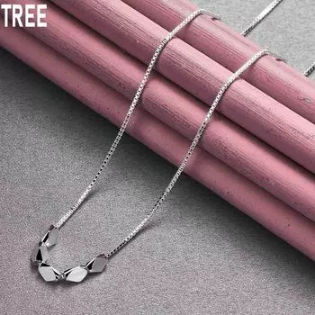 Ожерелье из стерлингового серебра 925 пробы с розой, модные свадебные украшения 45CM