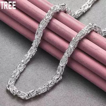 Ожерелье из стерлингового серебра 925 пробы с цепочкой-краном, модные свадебные украшения 50CM