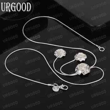 Ожерелье из стерлингового серебра 925 пробы с розой, модные свадебные украшения 45CM