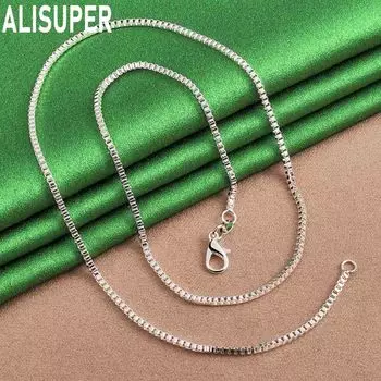 Ожерелье из стерлингового серебра 925 пробы с цепочкой 1,5 мм, модные свадебные украшения 45CM