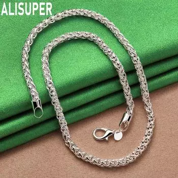 Ожерелье из стерлингового серебра 925 пробы, 8 мм, модные свадебные украшения 45CM