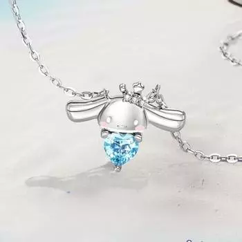 Ожерелье из стерлингового серебра 925 пробы с корицей, осенне-зимнее, из стерлингового серебра, легкая, роскошная, маленькая цепочка на ключицу для девочек HelloKittys, аксессуары Sanrios