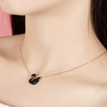 Ожерелье из стерлингового серебра и розового золота | Цепочка с подвеской | Подарок для женщин и девочек