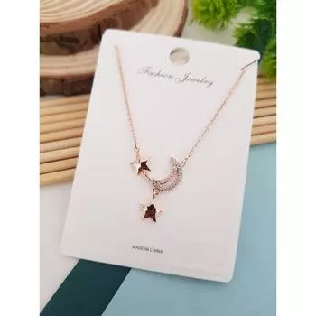 Ожерелье из стерлингового серебра и розового золота | Цепочка с подвеской | Подарок для женщин и девочек