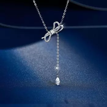 Ожерелье из стерлингового серебра S925 для женщин, легкая роскошная цепочка на ключицу в стиле меньшинства 925