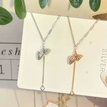 Ожерелье из стерлингового серебра S925 для девочек Iii Huanlian, модные напитки, продвинутая цепочка на шею