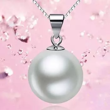 Ожерелье из стерлингового серебра S925, кулон из бисера, серебряные аксессуары, искусственный жемчуг, модные серебряные украшения 925
