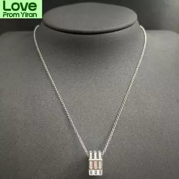 Ожерелье из стерлингового серебра S925, новинка августа, восьмиугольное геометрическое ожерелье, женское, для банкета, вечеринки, роскошные блестящие украшения