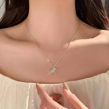 Ожерелье из стерлингового серебра S925, ожерелье Вселенная, окружающая планета , вспышка, бриллиант, персонализированная красочная цепочка на ключицу со звездой и лунным камнем silver