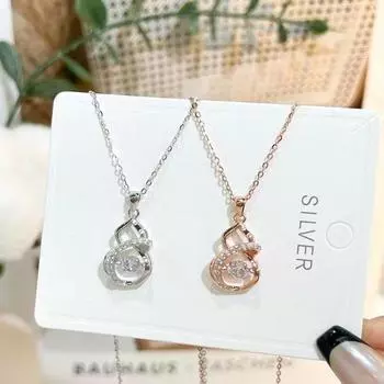 Ожерелье из стерлингового серебра S925, подвеска в виде тыквы для девочек, ниша, универсальная цепочка на ключицы