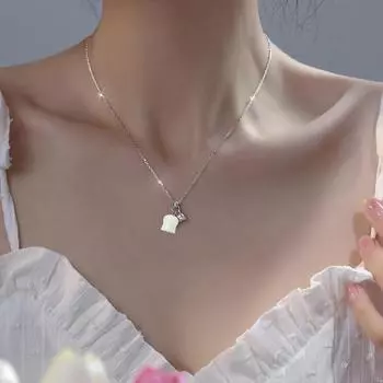 Ожерелье из стерлингового серебра S925 с двойным цветочным воротником-цепочкой, женское классическое элегантное темпераментное китайско-шикарное креативное дизайнерское ожерелье с колокольчиком и орхидеей