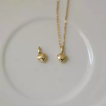 Ожерелье из стерлингового серебра S925 с персиковым сердечком, японское глянцевое трехмерное кулон в форме сердца любви, простота, подвеска на ключицу, женская цепочка 925