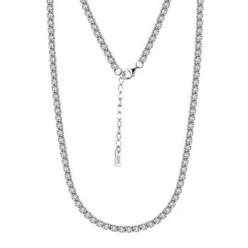 Ожерелье из стерлингового серебра S925 с теннисной цепочкой и цирконом 1.5mm zirconium, 35+5cm