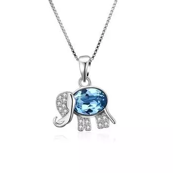 Ожерелье из стерлингового серебра S925 в форме слона