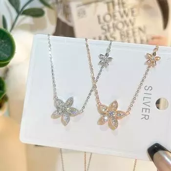 Ожерелье из стерлингового серебра S925, женское, простое, нишевое, дизайн, цепочка Starchain, замок падения