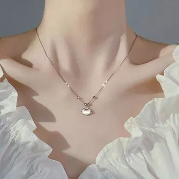 Ожерелье из стерлингового серебра S925, женское, безопасное, долговечное, с замком, легкое, роскошное, модное, летнее, благоприятное облако, ключичная цепочка 925