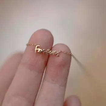 Ожерелье из стерлингового серебра S925, женское навсегда английское темпераментное индивидуальное модное короткое ожерелье с дизайном меньшинств 925