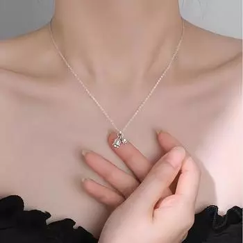 Ожерелье из стерлингового серебра с лилией, невыцветающая женская легкая роскошная высококачественная цепочка на ключицы, простой дизайн, подвесные украшения