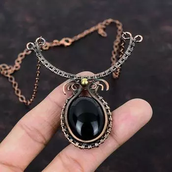 Ожерелье из сугилита, ожерелье из медной проволоки, регулируемое ожерелье ручной работы, ожерелье из драгоценных камней, ювелирные изделия из медной проволоки, женский специальный подарок