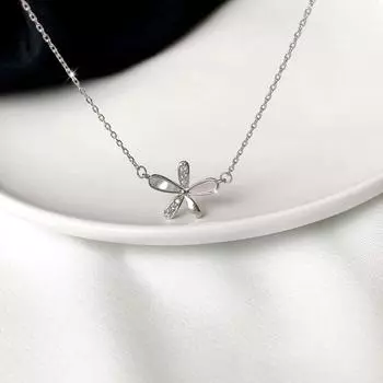 Ожерелье из свежего цветка, элегантная суперфея, универсальная цепочка на ключицу для студентки