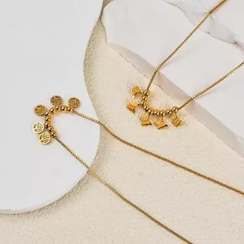 Ожерелье из титана и титановой стали в форме дерева с золотой подвеской в виде бабочки, цепочка на ключицу из нержавеющей стали