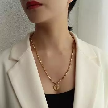 Ожерелье из титановой стали Haute Couture Color Retention Ot Buckle Queen Double Clavicle ожерелье P1028