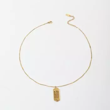 Ожерелье из титановой стали «Исполнение желаний», Национальный стиль, Богатство, Сокровище, Передвижные бусины, Цепочка для ключицы, Женская индивидуальность золотой